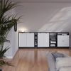 Küchenschrank für Dachschrägen R-Line Weiß Riffel 140 cm 2er Set Vicco Bild 4