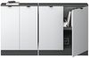 Küchenschrank für Dachschrägen R-Line Weiß Riffel 140 cm 2er Set Vicco Bild 5
