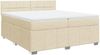 vidaXL Boxspringbett mit Matratze Creme 200x200 cm Stoff 3287180 Bild 2