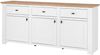 Home affaire Sideboard Bristol, schwarze Metallgriffe, elegante Kranzoptik, ausreichend Stauraum Bild 2