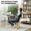HOMCOM Stuhl Ergonomischer Kniestuhl, Kniehocker mit Rückenlehne (Bürostuhl, 1 St), zur Verbesserung der Nackenschmerzen Rückenschmerzen Schwarz Bild 4