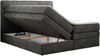 Boxspringbett mit Kopfteil und Topper, Polsterbett - LUKA-KING - 140x200cm - Dunkelgrau Velours - H3 Bild 4