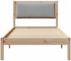 vidaXL Bettrahmen Hellgrau 100 x 200 cm Massives Kiefernholz 878139 Bild 5