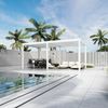 Weide E-Deluxe | elektrische Pergola mit LED | Voll Aluminium | 3 x 6 M | motorisiertes Lamellendach weiß Bild 3