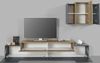 Dmora Ausgestattete Wand Alaskino, TV-Ständer-Wohnzimmerset, Mehrzweck-Wohnzimmermöbel, 100 % Made in Italy, 240 x 45 x 180 cm, Anthrazit und Ahorn, Bild 5