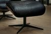 KAWOLA Relaxsessel FERREIRA Drehsessel Lederfaserstoff schwarz mit Hocker 106 x 84 x 78 cm Bild 5