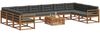 vidaXL Outdoor-Sofagarnitur mit Kissen 11 pcs Natur und Anthrazit 3368260 Bild 3
