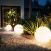 5er Set LED Solarkugel weiß, Erdspieß, DxH 10x38 cm Bild 5