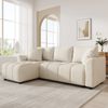 3-Sitzer Ecksofa B 204 x T 127 x H 82,5 cm aus Chenille mit reversibler Chaiselongue Bild 3