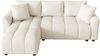 3-Sitzer Ecksofa B 204 x T 127 x H 82,5 cm aus Chenille mit reversibler Chaiselongue Bild 4