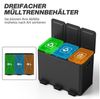 Novzep Mülleimer Mülleimer mit 3x20/15L Fächern, Deodorant-Deckel, fingerabdrucksicher, Soft-Close, herausnehmbar Bild 4