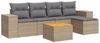 vidaXL 6-tlg. Garten-Sofagarnitur mit Kissen Beige Poly Rattan 3225422 Bild 2