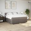 vidaXL Boxspringbett mit Matratze Taupe 200x200 cm Stoff 3289860 Bild 4