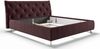 KAWOLA Bett ANNY Polsterbett Kopfteil niedrig Velvet purple 160x200cm Bild 3