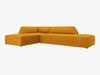 Micadoni Ecksofa Ruby 4-Sitzer Links Kord Scala Gelb Bild 2