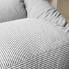 Home Deluxe 'Cozy' Sitzsack mit Hocker, Samt Cord hellgrau, 80 x 87 x 108 cm Bild 2