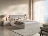 Selsey 'Duney' Polsterbett mit Bettkasten, Velours, beige, 160x200 Bild 3