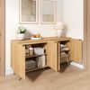 Sideboard mit 4 Türen & verstellbaren Einlegeböden, 140x40x72 cm, Natur Bild 2