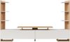 Fernsehschrank Rauki 233x31x141 cm Weiß/Eicheoptik [en. casa] Bild 4