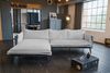KAWOLA Sofa QUENYA Ecksofa Cord hellgrau / Velvet anthrazit Recamiere links 88 x 184 x 294 cm Bild 2