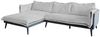 KAWOLA Sofa QUENYA Ecksofa Cord hellgrau / Velvet anthrazit Recamiere links 88 x 184 x 294 cm Bild 3