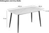 Esstisch Keramik weiß 140 x 80 Vierfuß-Gestell schwarz MILANO 137095064 Bild 5