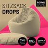 Lumaland Indoor / Outdoor Sitzsack, 2-in-1-Sitzsack, Polyester, 120 x 80 x 75 cm, 300 Liter, Beige Bild 2