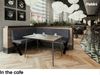 MEBLINI Eckbank für Esszimmer mit ausziehbarem Tisch - Küchenbank - Essecke - Sitzecke Küche - PETER - X-Beine 128x168x87cm Links - Dunkelgrau Samt/M Weiß Matt Bild 4