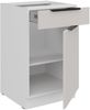 Küchen Unterschrank 50 cm COMO Kaschmir beige matt + Weiß matt Vollauszug Soft-Close Küche Küchenzeile Einbauküche Küchenblock Bild 2