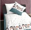 Dormisette Fein Biber Bettwäsche 135x200 Pinguine Iglu Eiskristalle petrol weiß 3610-40 Bild 2