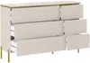 Vente-unique - VUKIA Kommode Holz, Platte Beige - B 39,6 cm x H 91 cm x L 137,6 cm Bild 5
