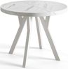 Alpi-Möbel Esstisch Wohnzimmertisch - Ausziehbarer runder Tisch 80-120 cm - Marmor, Ausziehbar, 2 x Einsatz 50 cm Bild 5