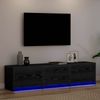 vidaXL TV-Schränk Schwarz Eichen-Optik 165 x 34 x 40 cm Holzwerkstoff 8006552 Bild 5
