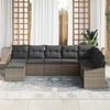 vidaXL Gartensofa-set mit Kissen mit Speicher 8 pcs Grau Poly-Rattan 3355508 Bild 3