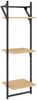 vidaXL Wandregale mit 3 Ablagen & Stangen 2 Stk. Sonoma Eiche 836259 Bild 4