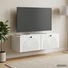 vidaXL Wandmontierter TV-Schrank Weiß 99 x 41 x 30 cm Holzwerkstoff 898185 Bild 4