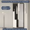 Umkleideschrank Spind JULIA - 4 Abteile mit Lüftungsschlitze | Umkleidespind Metall Schließfachschrank Garderobenspind, 185x80x45cm Anthrazit-Weiß Bild 3