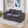 2-Sitzer-Sofa, Cord mit Kissen, 204 x 102,5 x 84 cm, Dunkelgrau Bild 2