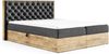 AX LIVING Boxspringbett 180x200 mit Bettkasten Clavio in Schwarz Bild 2