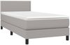 vidaXL Boxspringbett mit Matratze Hellgrau 80x200 cm Stoff, Härtegrad: H2 [3139929] Bild 3