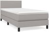 vidaXL Boxspringbett mit Matratze Hellgrau 80x200 cm Stoff, Härtegrad: H2 [3139929] Bild 2