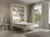 Vente-unique - RAPILI Bett Holz, Platte BeigeWeiß - B 50 cm239,2 cm x H 225,2 cm x L 159 cm Bild 2