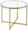 Beistelltisch Alavieska Stahlgestell 50 x 42 cm Gold en. casa Bild 2
