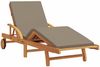 vidaXL Sonnenliege Taupe 200 x 67 x 84 cm Massivholz Akazie 4105530 Bild 2