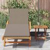 vidaXL Sonnenliege Taupe 200 x 67 x 84 cm Massivholz Akazie 4105530 Bild 3
