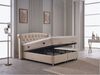 Bett Mello / Marven, Stoff, Beige, 214 x 124 x 217 cm Bild 4