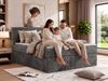 Boxspringbett mit Bettkasten TILION, Bett 140x200 cm mit 7-Zonen-Multipocket-Kern H3, Cord Boxspringbett, Polsterbett, Topper Visco - Braun Cord Bild 3