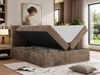 Boxspringbett mit Bettkasten TILION, Bett 140x200 cm mit 7-Zonen-Multipocket-Kern H3, Cord Boxspringbett, Polsterbett, Topper Visco - Braun Cord Bild 4