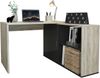FMD Möbel - VALLEY - Schreibtisch - melaminharzbeschichtete Spanplatte - Eiche Nb / schwarz Perl - 118 x 75 x 124,5cm Bild 2