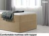 MEBLINI Kinderbett mit Bettkasten MINO 3 80x200 Links – H3/Hellbraun Samt Gepolstert Einzelbett mit Matratze - Polsterbett mit Stauraum - Bett mit Kopfteil – Stauraumbett Bild 4